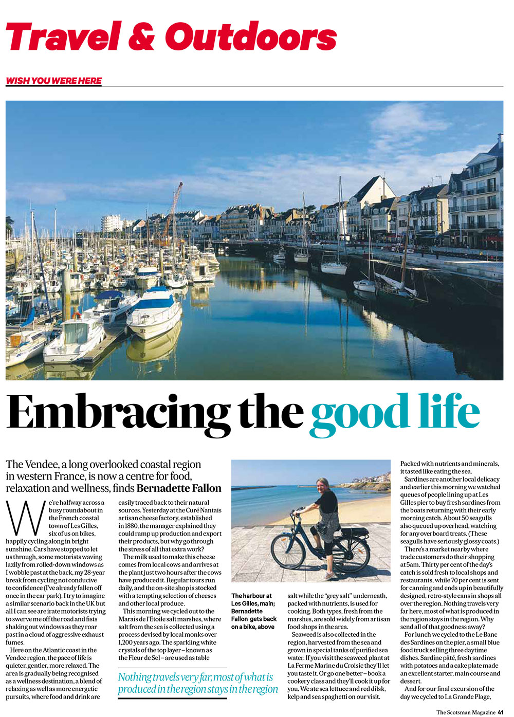 Scotsman Magazine - Embracing the good life - 19 octobre 2019